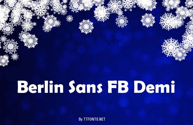 Berlin Sans FB Demi example